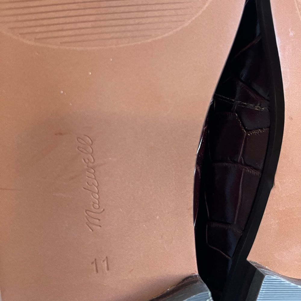 Madewell The Grayson Penny Loafer in Chocolate Raisin Crocodile NWOB size 11 - Picture 14 of 14